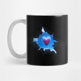 Frozen Heart  Anamorphic Illusion Mug